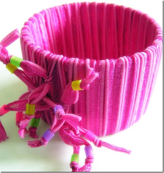 pink ribbon bangle