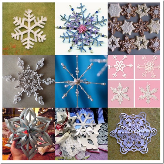 snowflakes collage