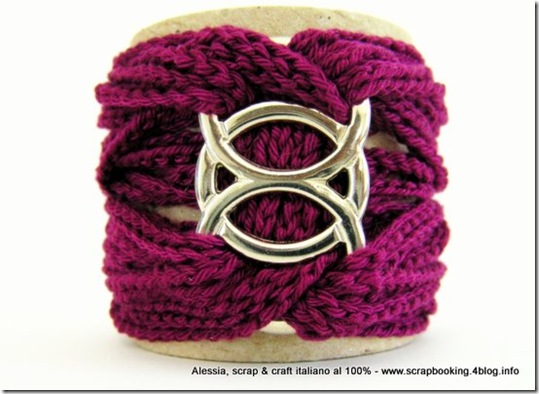 braccialetto all'uncinetto, purple chain