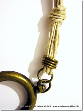 Vintage Brass Necklace, close-up