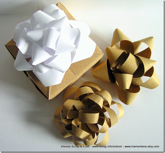Lavoretti di Natale: fiocco di carta eco chic craft Christmas