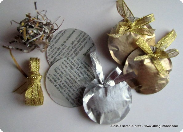 50 Giorni A Natale Palline Di Carta Di Giornale Alessia
