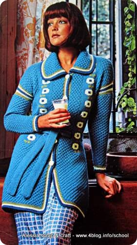 Scuola di maglia vintage: vestaglia maglia + crochet