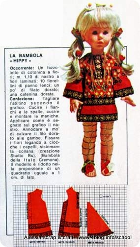 Scuola di cucito vintage: vestitino Hippy per la bambola