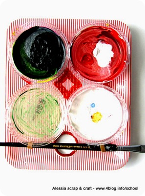 Eco Craft Tour: tavolozza da pittore riciclando coperchi