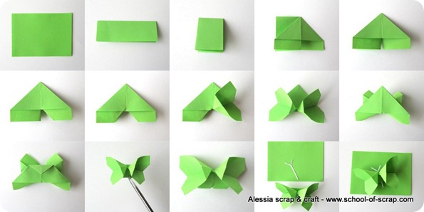 Lavoretti di primavera: volo di farfalle origami
