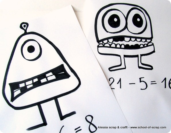 Impariamo matematica con i mostri: sottrazioni per la scuola primaria