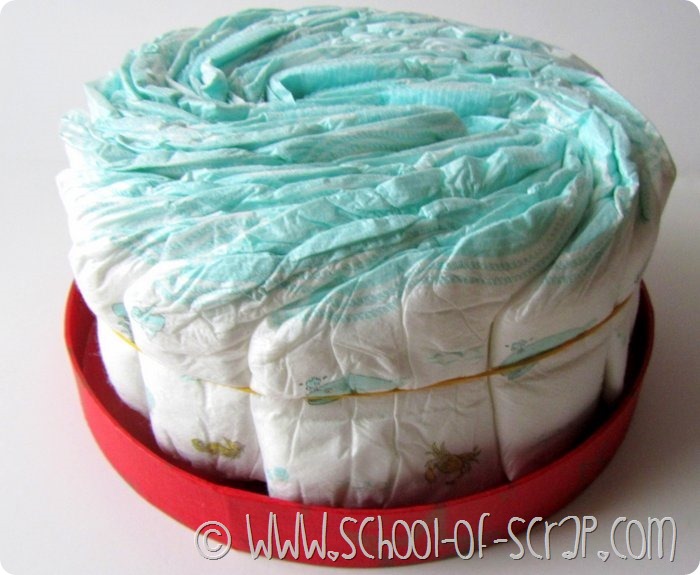 Tutorial per fare la torta gufo di pannolini: owl diaper cake