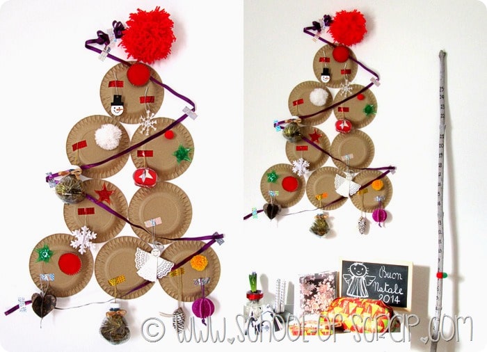 Idee per Natale: l’albero da parete con fatto con i piatti di carta