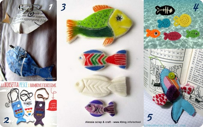 Raccolta di Idee: 10 progetti per fare Pesci e pesciolini per il primo aprile e non solo