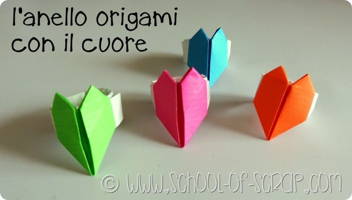 San Valentino in un minuto: l’anello origami con il cuore