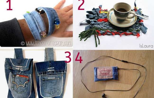 Raccolta di idee: 10 tutorial per riciclare i vecchi jeans