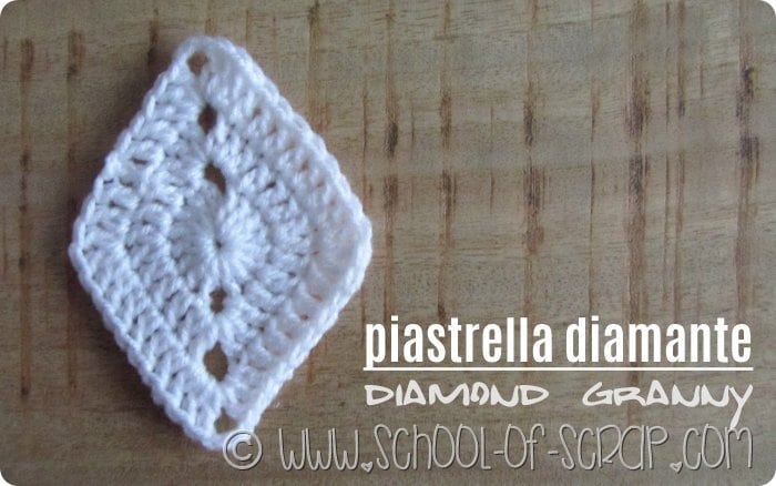 Scuola di Uncinetto: la piastrella diamante diamond granny