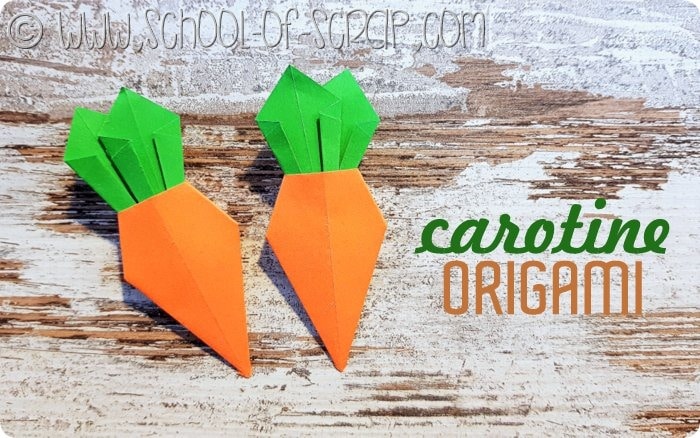 Segnaposto per la tavola di Pasqua carotine origami