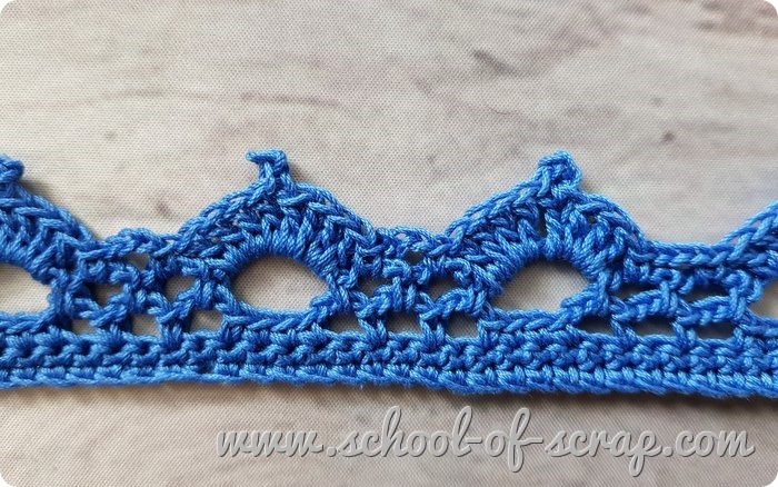 Uncinetto speciale bordi e bordure bordo a smerli a crochet - particolare