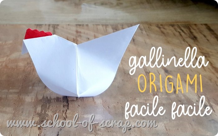 Tutorial della gallinella origami facile e bella