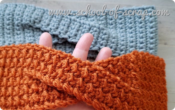 fascia incrociata uncinetto