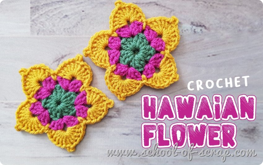 Video tutorial uncinetto fiore hawaiano hawaian flower a crochet