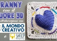 uncinetto facile: mattonella granny con il cuore imbottito 3D Il MONDO CREATIVO