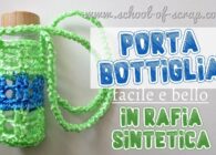 Uncinetto facile: portabottiglie a tracolla in rafia sintetica idea regalo crochet